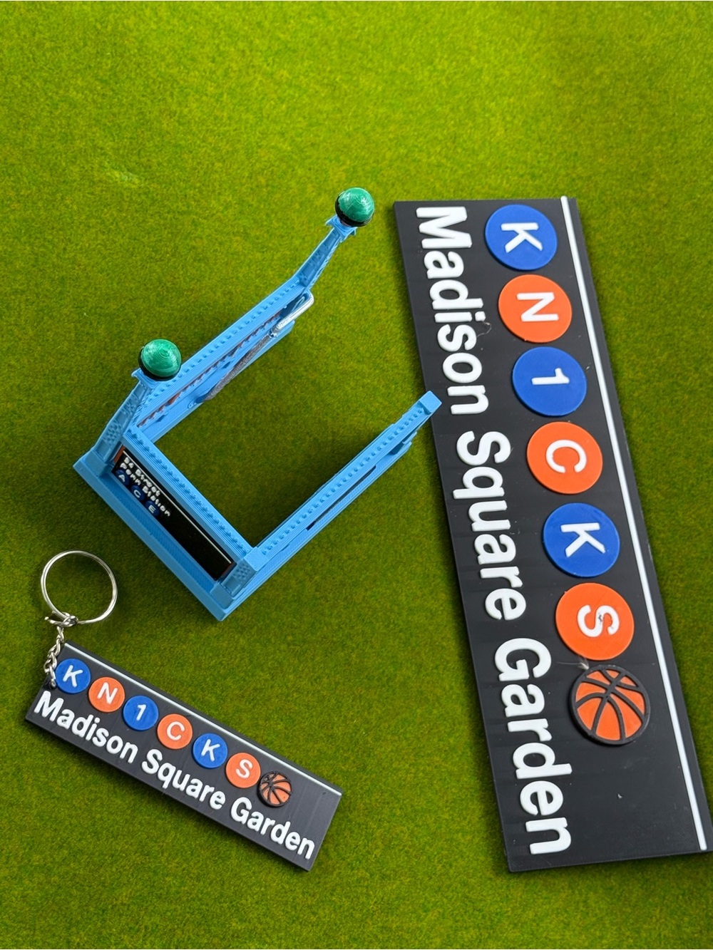 New York Knicks Subway Entrance Sign Keychain 2026 MTA NBA station NYC gift 3pc